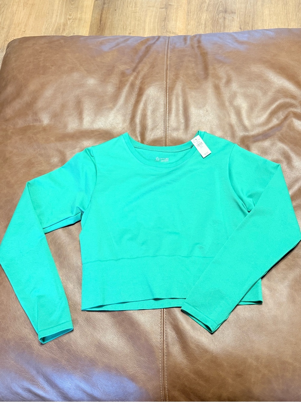 Aerie Long Sleeve Crop Top - Green
